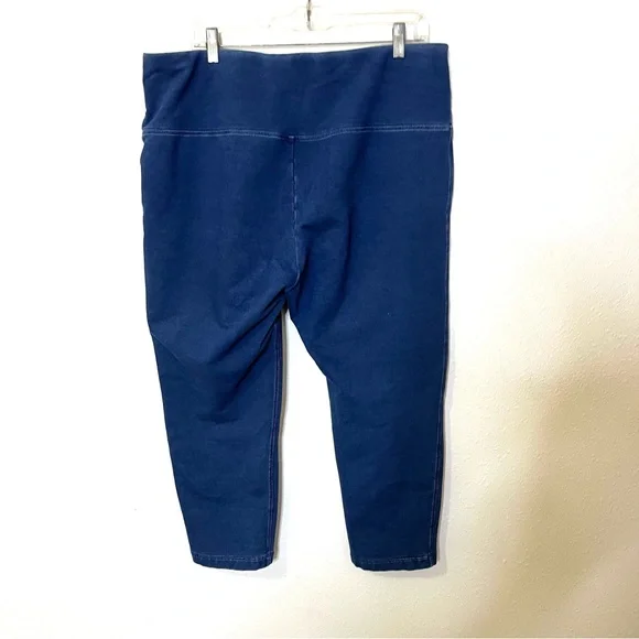 Chico's Dark Blue Jeggings sz 3 16/18 stretch pants pull on denim look - Picture 3 of 5